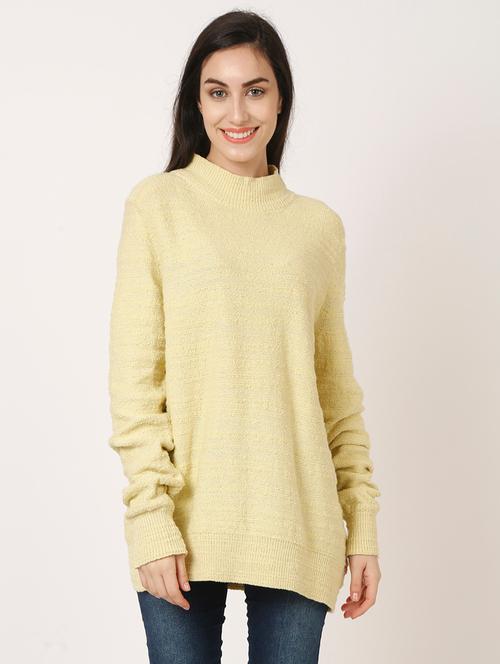 high neck solid pullover - 18236748 - Very Small Image - 1