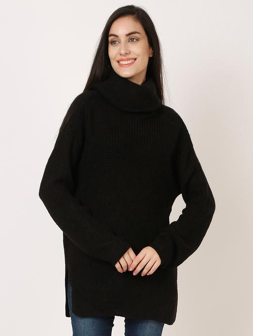 turtle neck solid pullover - 18236755 - Very Small Image - 1