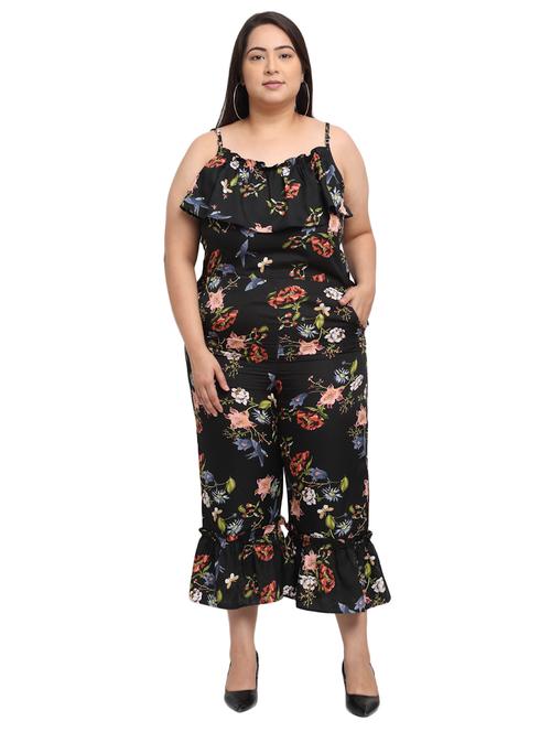 cami neck printed full leg jumpsuit - 18236821 - Very Small Image - 1