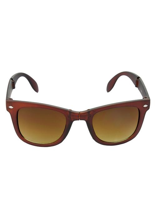 hrinkar men women boys & girls wayfarer & sunglasses brown frame, brown lens (medium) - 18239007 - Very Small Image - 1