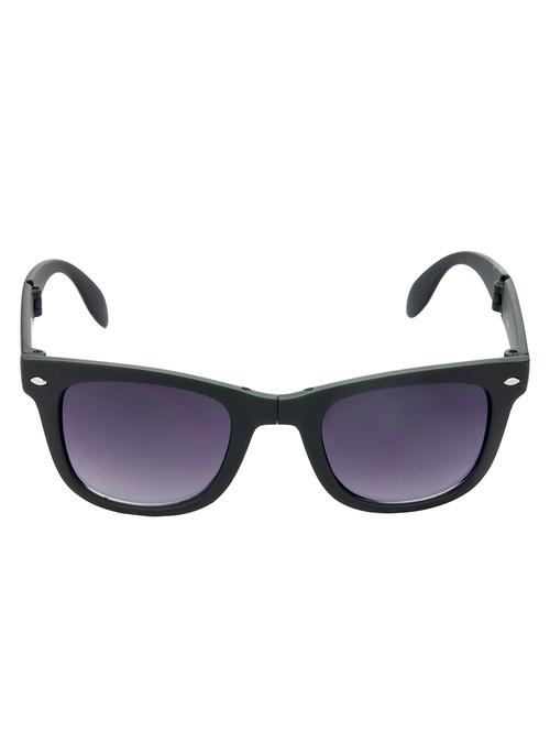 hrinkar men women boys & girls wayfarer & sunglasses black frame, grey lens (medium) - 18239008 - Very Small Image - 1