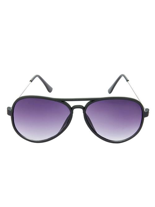 hrinkar men women boys & girls aviator & sunglasses black frame, violet lens (medium) - 18239028 - Very Small Image - 1