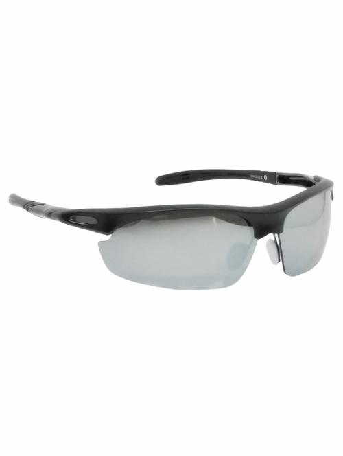 hrinkar men women boys & girls sports & sunglasses black frame, silver lens (medium) - 18239062 - Very Small Image - 1