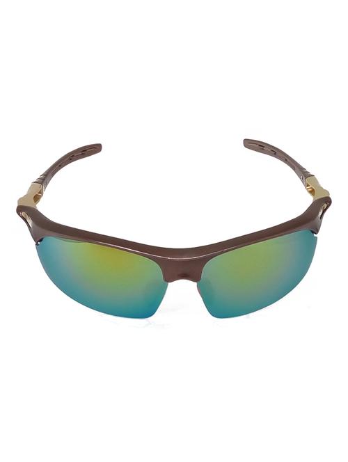hrinkar men women boys & girls sports & sunglasses brown frame, golden lens (medium) - 18239064 - Very Small Image - 1