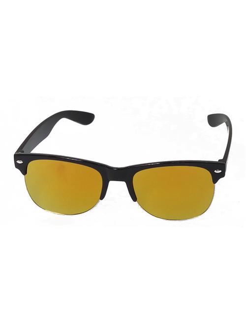hrinkar men women boys & girls wayfarer & sunglasses black frame, golden lens (medium) - 18239069 - Very Small Image - 1