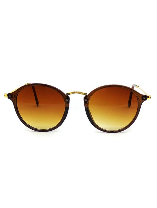 hrinkar men women boys & girls rectangular & sunglasses brown frame, brown lens (medium) - 18239077 - Very Small Image - 1