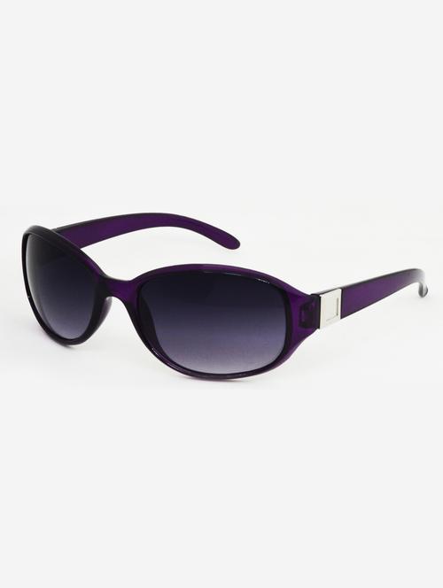 hrinkar men women boys & girls oval & sunglasses violet frame, grey lens (medium) - 18239111 - Very Small Image - 1