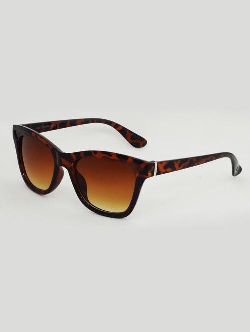 hrinkar men women boys & girls cat-eye & sunglasses brown frame, clear lens (medium) - 18239114 - Very Small Image - 1