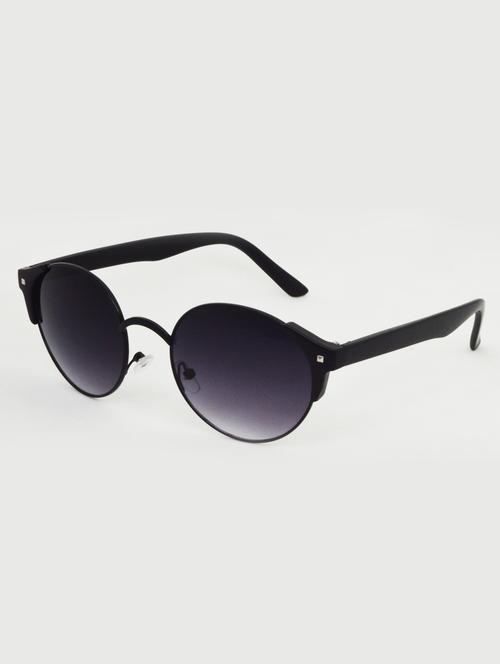 hrinkar men women boys & girls round & sunglasses black frame, grey lens (medium) - 18239117 - Very Small Image - 1