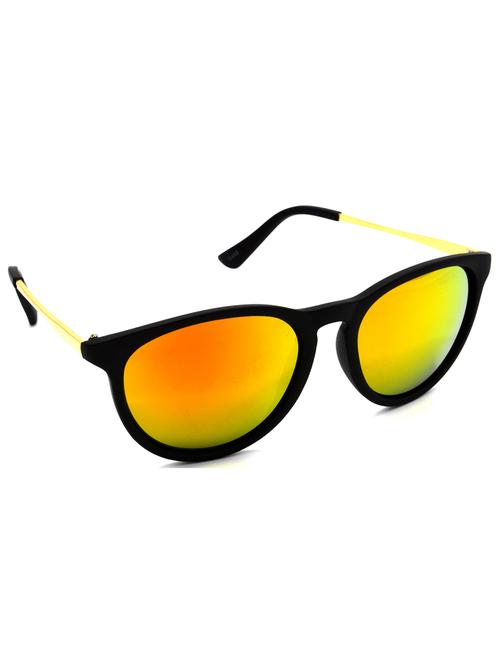hrinkar men women boys & girls round & sunglasses golden frame, golden lens (medium) - 18239148 - Very Small Image - 1