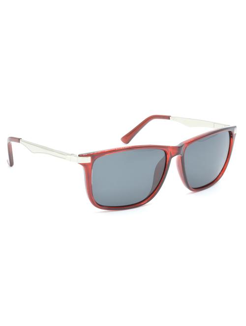 hrinkar men women boys & girls rectangular & sunglasses silver frame, grey lens (medium) - 18239168 - Very Small Image - 1