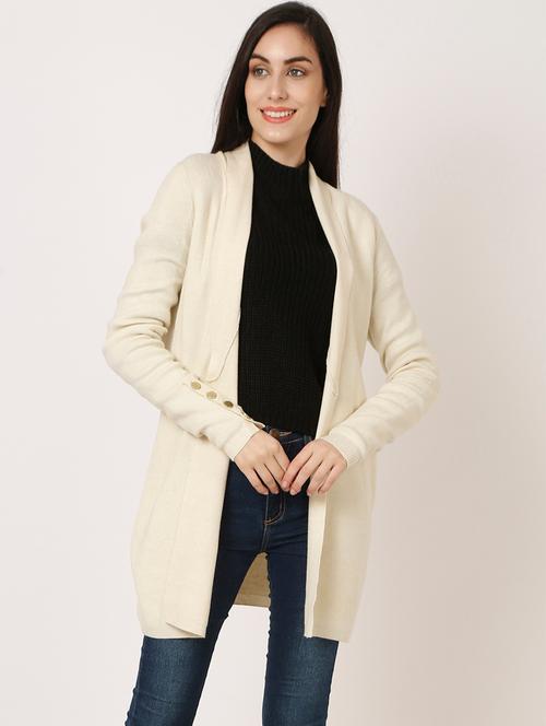 long sleeved solid cardigan - 18239637 - Very Small Image - 1
