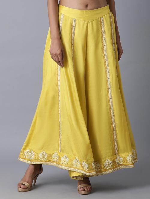 yellow printed palazzo - 18239929 - Very Small Image - 1