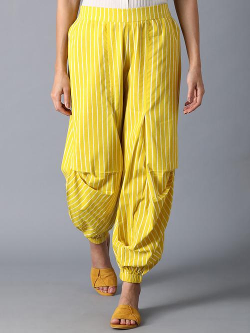 yellow striped regular salwar - 18239938 - Very Small Image - 1