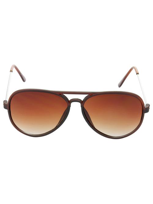 hrinkar men women boys & girls aviator & sunglasses brown frame, brown lens (medium) - 18242292 - Very Small Image - 1