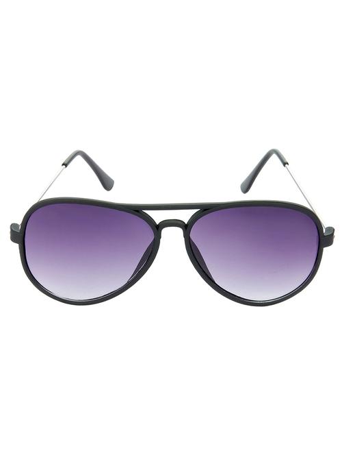 hrinkar men women boys & girls aviator & sunglasses black frame, violet lens (medium) - 18242293 - Very Small Image - 1