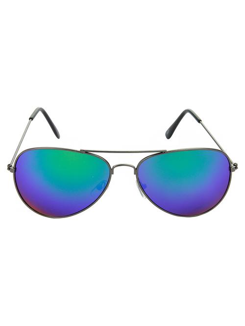 hrinkar men women boys & girls aviator & sunglasses grey frame, blue lens (medium) - 18242295 - Very Small Image - 1