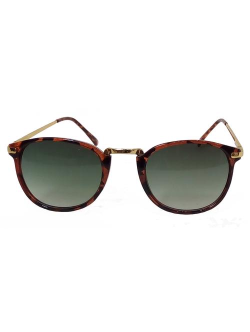 hrinkar men women boys & girls round & sunglasses golden frame, green lens (medium) - 18242321 - Very Small Image - 1