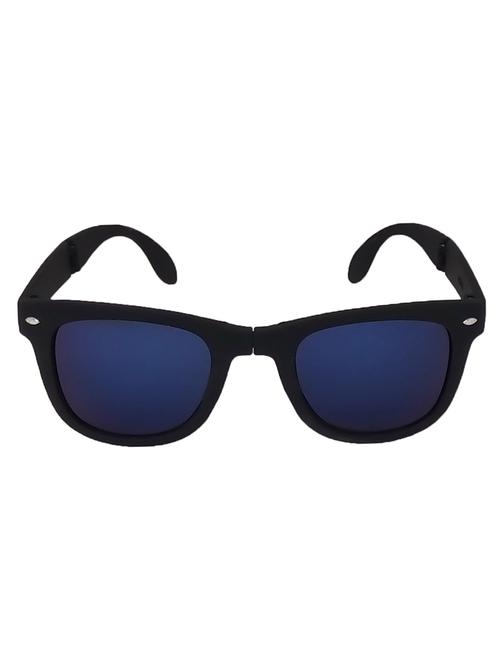 hrinkar men women boys & girls wayfarer & sunglasses black frame, blue lens (medium) - 18242329 - Very Small Image - 1