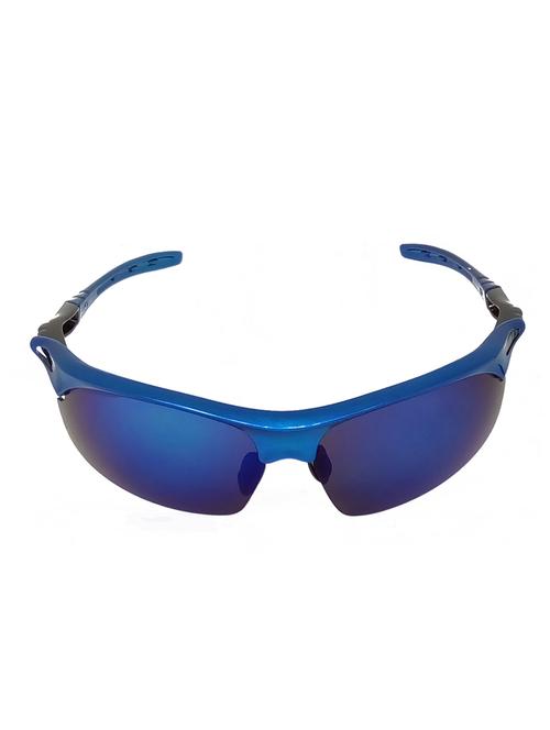 hrinkar men women boys & girls sports & sunglasses blue frame, blue lens (medium) - 18242335 - Very Small Image - 1