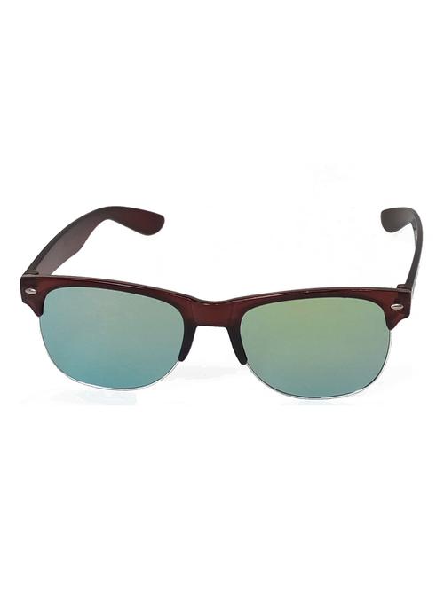 hrinkar men women boys & girls wayfarer & sunglasses brown frame, blue lens (medium) - 18242340 - Very Small Image - 1