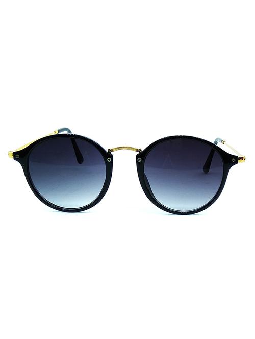 hrinkar men women boys & girls wrap-around & sunglasses black & golden frame, grey lens (medium) - 18242351 - Very Small Image - 1