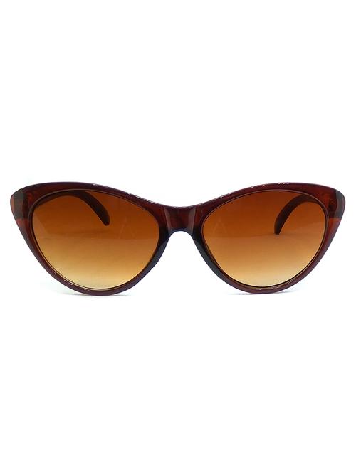 hrinkar men women boys & girls cat-eye & sunglasses brown frame, brown lens (medium) - 18242360 - Very Small Image - 1