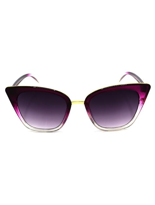 hrinkar men women boys & girls cat-eye & sunglasses violet frame, grey lens (medium) - 18242401 - Very Small Image - 1