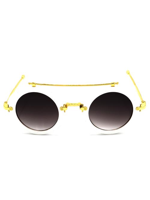 hrinkar men women boys & girls round & sunglasses white frame, grey lens (medium) - 18242412 - Very Small Image - 1