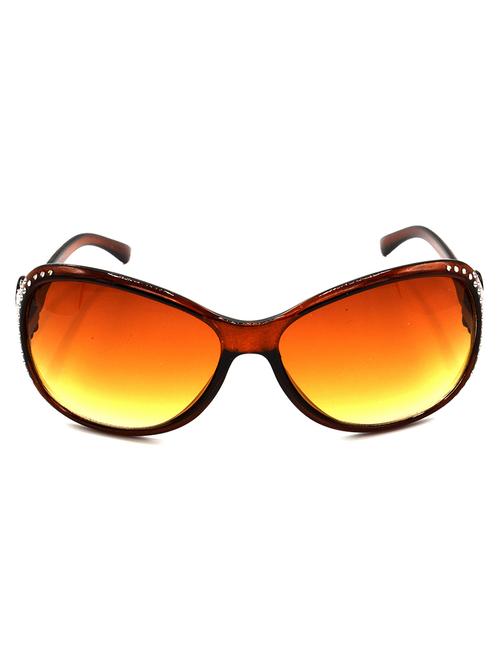 hrinkar men women boys & girls round & sunglasses silver frame, brown lens (medium) - 18242429 - Very Small Image - 1