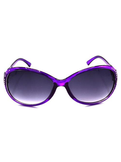 hrinkar men women boys & girls round & sunglasses violet frame, grey lens (medium) - 18242434 - Very Small Image - 1