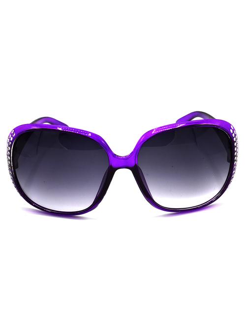 hrinkar men women boys & girls round & sunglasses violet frame, grey lens (medium) - 18242437 - Very Small Image - 1