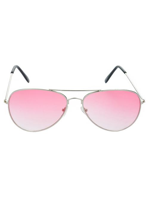 hrinkar men women boys & girls aviator & sunglasses silver frame, red lens (medium) - 18242461 - Very Small Image - 1