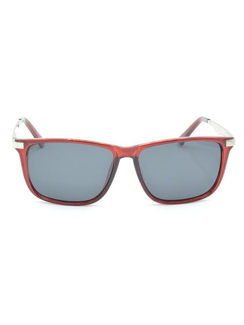 hrinkar men women boys & girls rectangular & sunglasses silver frame, grey lens (medium) - 18242468 - Very Small Image - 1