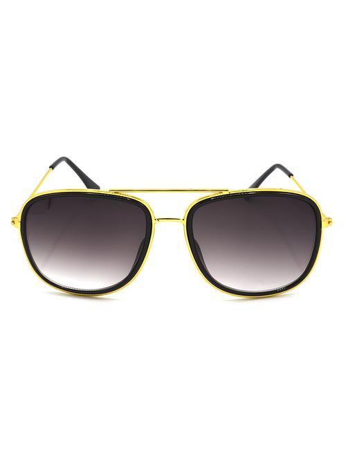 hrinkar men women boys & girls rectangular & sunglasses golden frame, grey lens (medium) - 18242479 - Very Small Image - 1