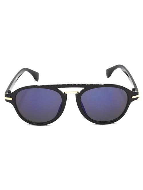 hrinkar men women boys & girls wayfarer & sunglasses black frame, blue lens (medium) - 18242485 - Very Small Image - 1