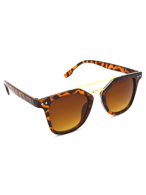 hrinkar men women boys & girls wayfarer & sunglasses brown frame, brown lens (medium) - 18242486 - Very Small Image - 1