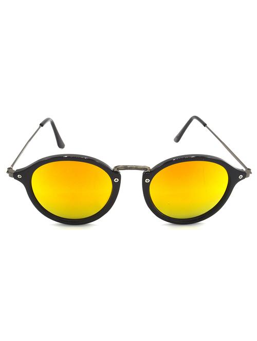 hrinkar men women boys & girls round & sunglasses grey frame, golden lens (medium) - 18242514 - Very Small Image - 1