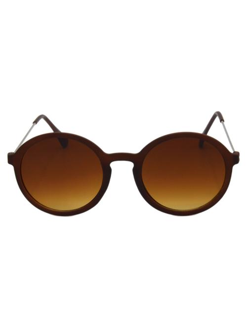 hrinkar men women boys & girls oval & sunglasses black frame, brown lens (medium) - 18242519 - Very Small Image - 1