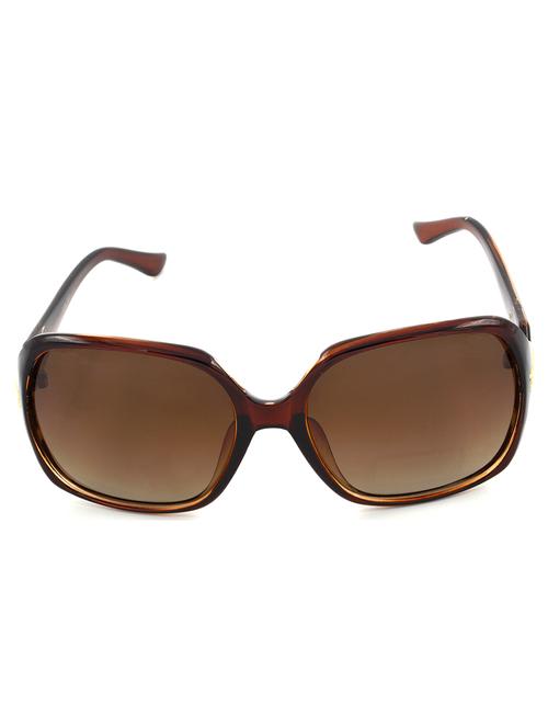 hrinkar men women boys & girls rectangular & sunglasses brown frame, brown lens (medium) - 18242535 - Very Small Image - 1
