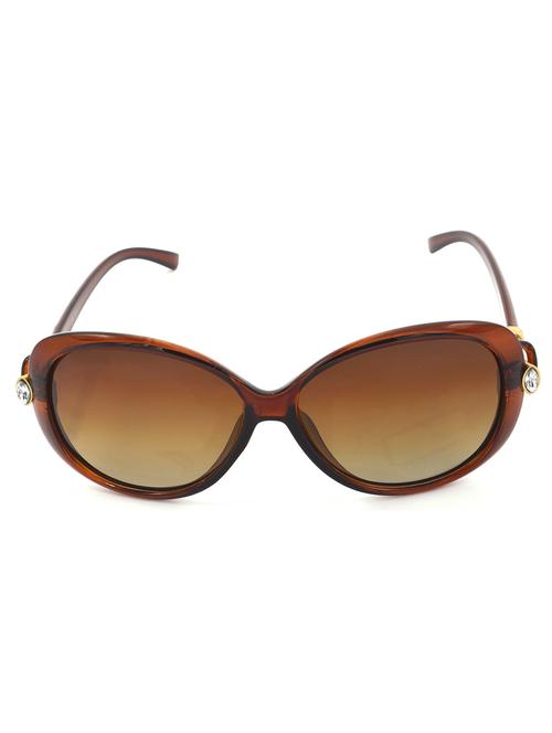 hrinkar men women boys & girls rectangular & sunglasses golden frame, brown lens (medium) - 18242548 - Very Small Image - 1