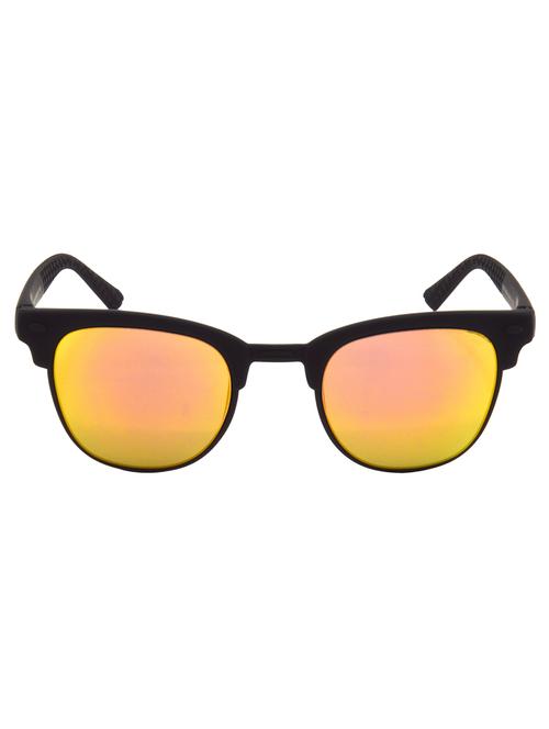 hrinkar men women boys & girls wayfarer & sunglasses black frame, golden lens (medium) - 18242666 - Very Small Image - 1