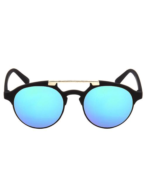 hrinkar men women boys & girls round & sunglasses black frame, green lens (medium) - 18242680 - Very Small Image - 1