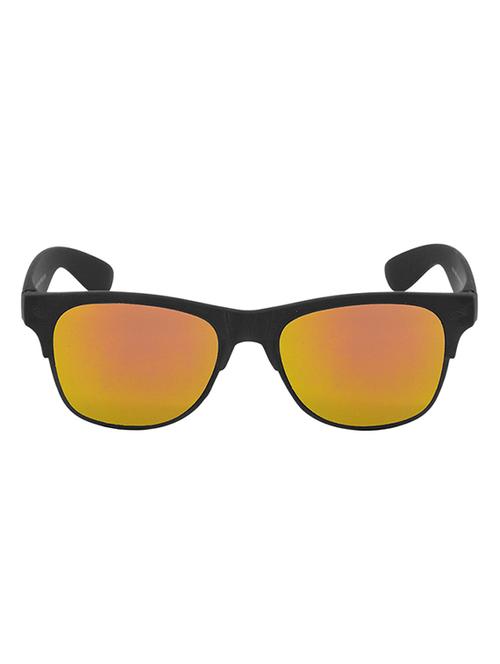 hrinkar men women boys & girls wayfarer & sunglasses black frame, golden lens (medium) - 18242685 - Very Small Image - 1