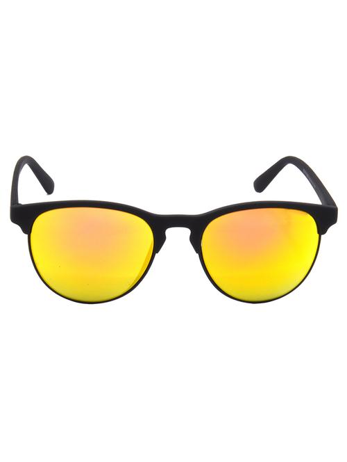 hrinkar men women boys & girls wayfarer & sunglasses black frame, golden lens (medium) - 18242691 - Very Small Image - 1