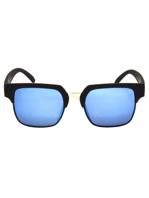 hrinkar men women boys & girls wayfarer & sunglasses black frame, blue lens (medium) - 18242700 - Very Small Image - 1