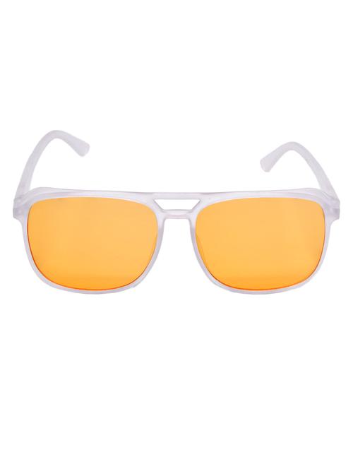 hrinkar men women boys & girls retro square & sunglasses white frame, grey lens (medium) - 18243069 - Very Small Image - 1