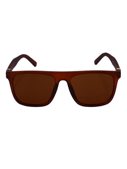 hrinkar men women boys & girls rectangular & sunglasses brown frame, brown lens (medium) - 18243095 - Very Small Image - 1