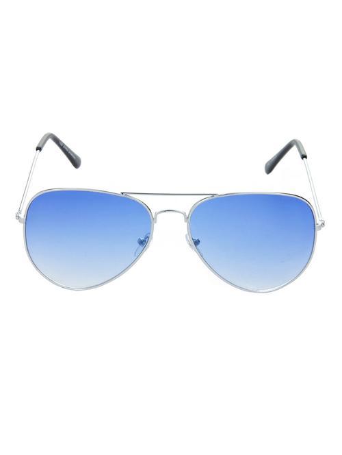 hrinkar men women boys & girls aviator & sunglasses silver frame, blue lens (medium) - 18243106 - Very Small Image - 1