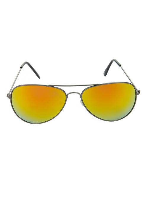hrinkar men women boys & girls aviator & sunglasses grey frame, yellow lens (medium) - 18243140 - Very Small Image - 1